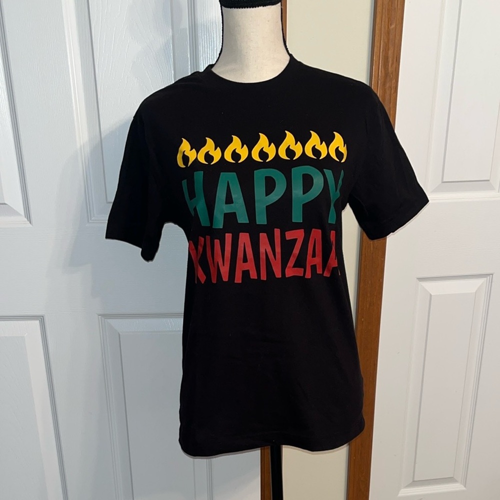 Happy Kwanzaa Black T-Shirt